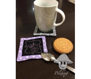 Stickserie ITH Sewing Blocks Mug Rugs oder Nadelkissen